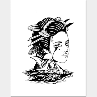 Geisha by Digent.ink Posters and Art